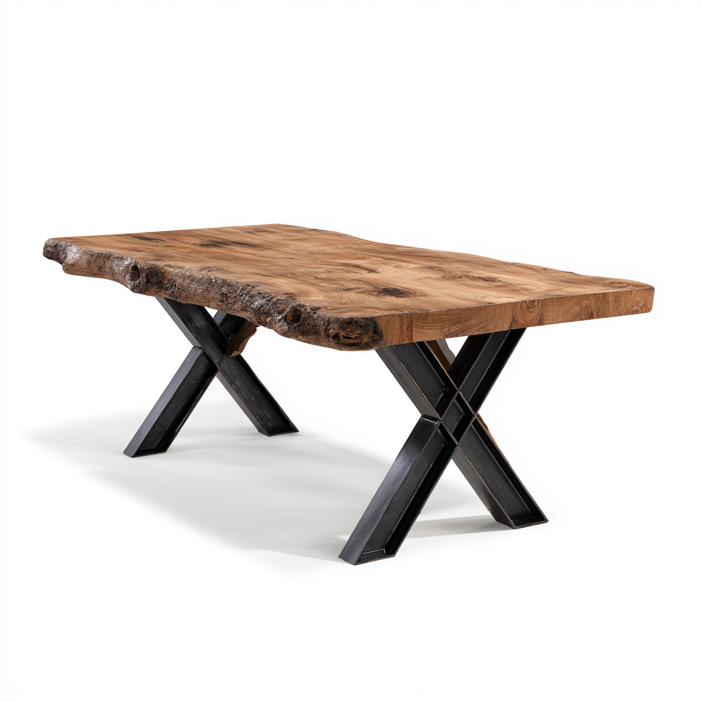 Live Edge Solid Wood Dining Table