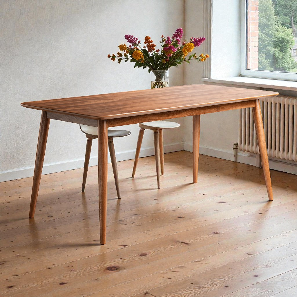 Mid-Century Modern Walnut Dining Table