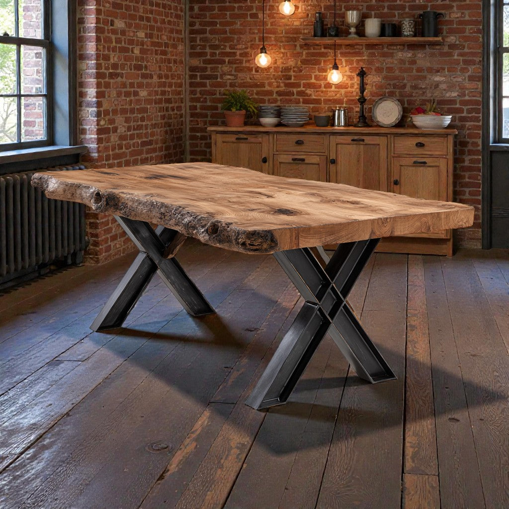 Live Edge Solid Wood Dining Table